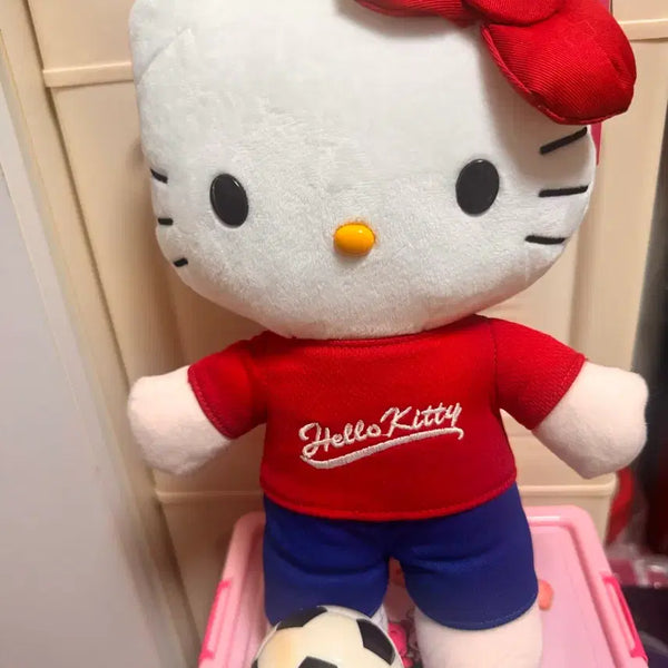 [BUNJANG] Classic Soccer Uniform Kitty Plush Doll / 고전 축구 키티 유니폼 인형