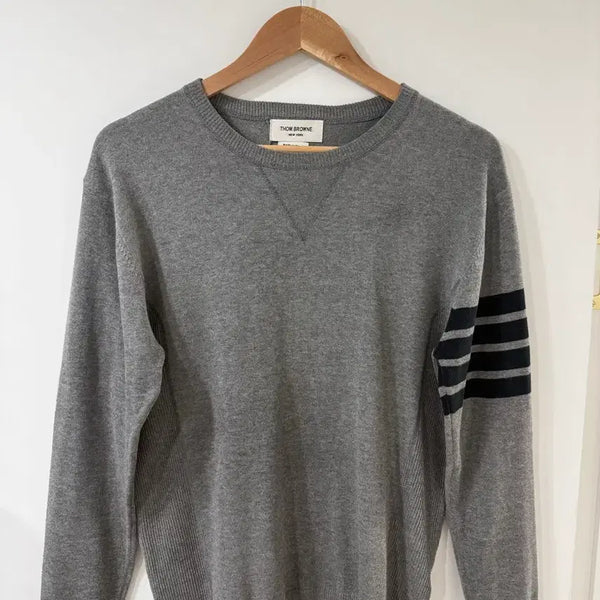 [BUNJANG] Thom Browne 4-Bar Knit Sweater Grey / 톰브라운 4선 니트 그레이