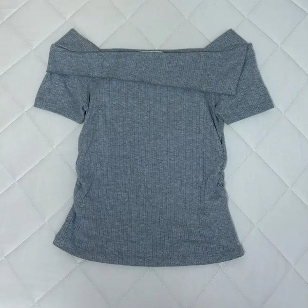 [BUNJANG] 8seconds Off-Shoulder Shirring Blouse / 에잇세컨즈 오프숄더 셔링