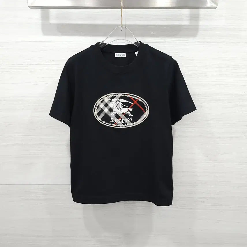[BUNJANG] Burberry Check Knight Stamp Short Sleeve T-Shirt - Size S / S / 버버리 체크 나이트 스탬프 반팔 티셔츠 8128057