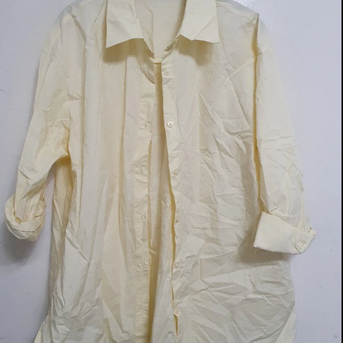 [BUNJANG] Mixxo Yellow Oversized Shirt S / 미쏘 믹쏘 옐로우 오버핏 셔츠 S