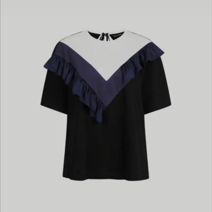 [BUNJANG] Lucky Chouette Frill T-Shirt / 럭키슈에뜨 프릴티셔츠/36