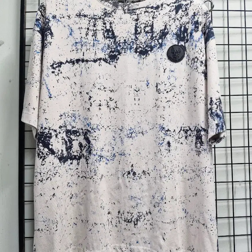 [BUNJANG] Life Work Splatter Pattern Short Sleeve T-Shirt / 95-100L 라이프워크 스플래터 반팔티.