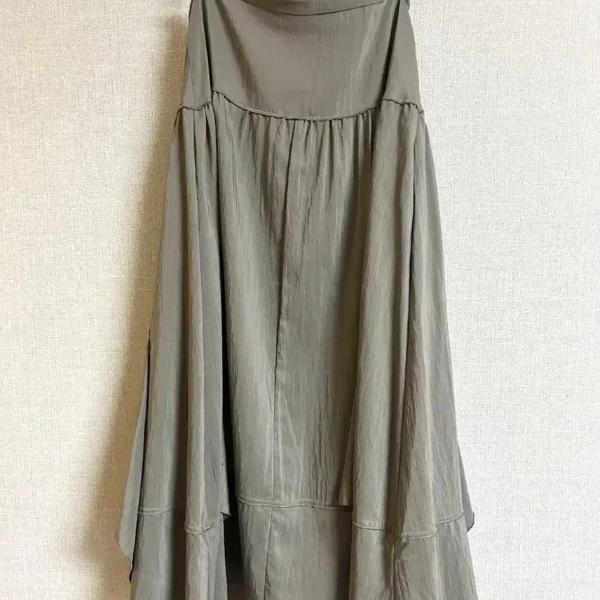 [BUNJANG] Japanese Vintage Silver Shimmer Long Skirt / Silver Long Skirt