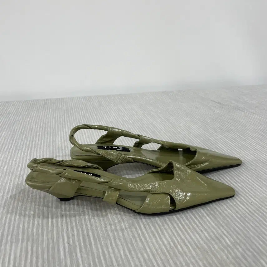 [BUNJANG] TIME Twist Strap Sandals Olive 240mm / 917) TIME 타임 트위스트 스트랩 올리브 샌들 240mm
