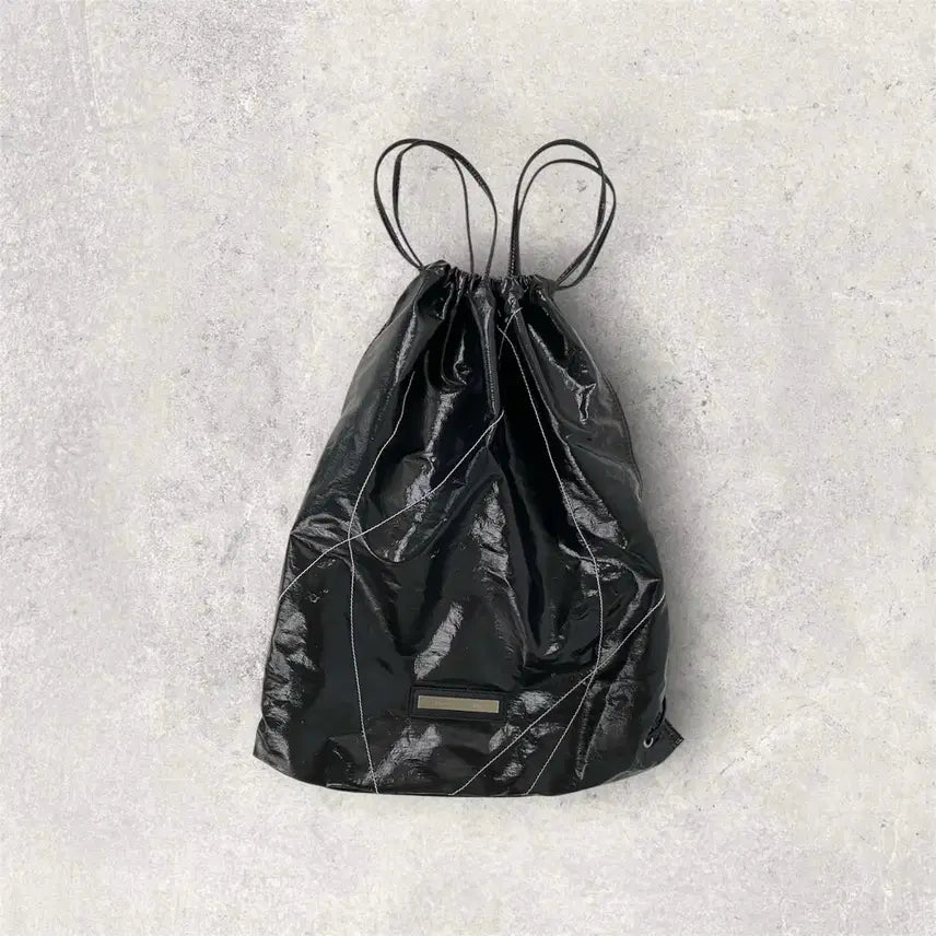 [BUNJANG] Matinkim String Coated Backpack Black / 마뗑킴 스트링 코팅 백팩 (B332)