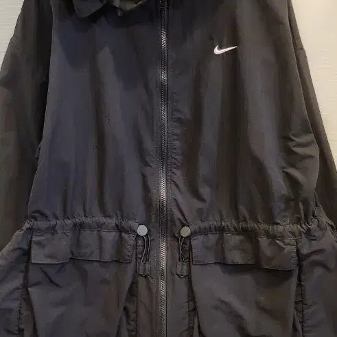 [BUNJANG] Nike Hooded Windbreaker Jacket Black / 나이키 후드 바람막이 검정사파리