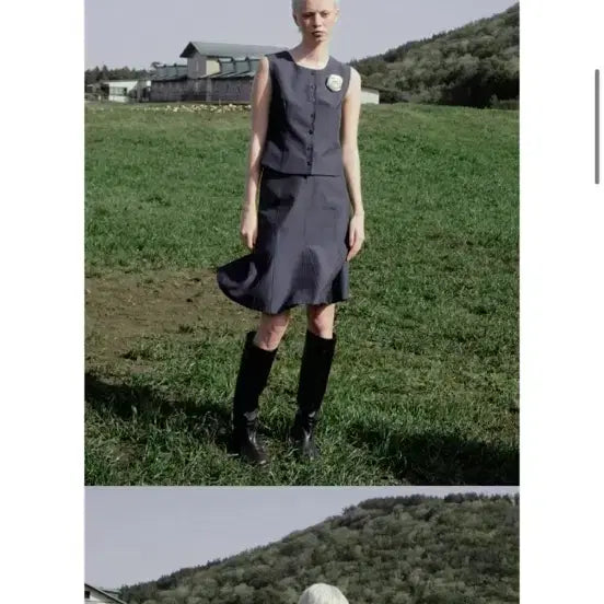 [BUNJANG] Vemulla Striped Gored Skirt M New / 버뮬라 스트라이프 고어드 스커트  M 새상품