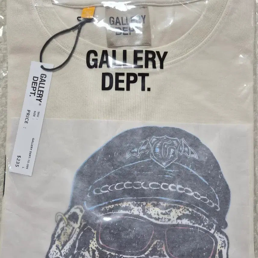 [BUNJANG] Gallery Dept. Printed Short Sleeve T-Shirt Beige / 갤러리 뎁트 프린트 반팔 티셔츠 베이지.정품 새상품