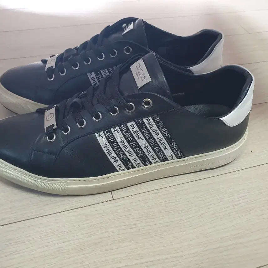 [BUNJANG] Philipp Plein Leather Sneakers Black 265mm (US 8.5) / 남265필립플레인 스니커즈