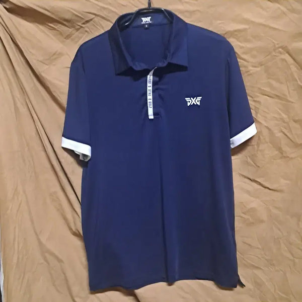 [BUNJANG] PXG Apparel Men's Navy Short Sleeve Polo Shirt / PXG 골프웨어 남성 네이비 반팔 카라티