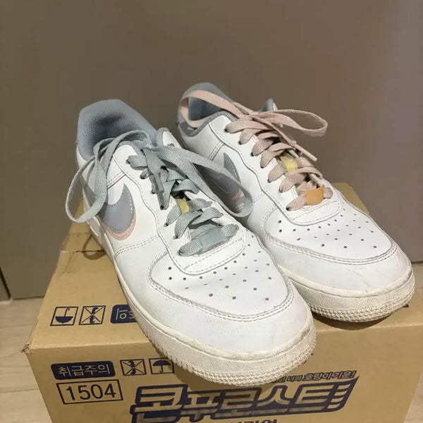 [BUNJANG] Nike Air Force 1 Double Swoosh White Pastel / [245]나이키 에어포스 더블스우시