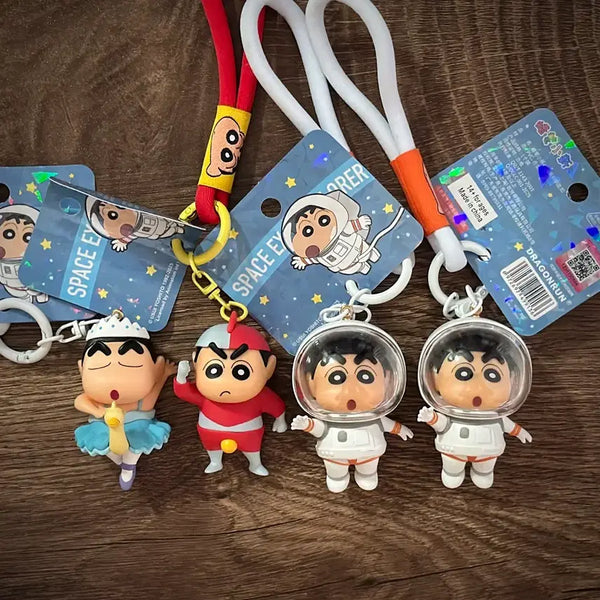 [BUNJANG] Crayon Shin-chan Astronaut Ballerina Action Mask Keyring Figure / 짱구 우주인 발레리나 액션가면 키링 피규어