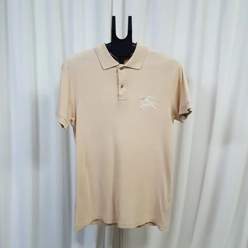 [BUNJANG] Burberry Men's Beige Short Sleeve Polo Shirt - Size 105 Recommended / 버버리 남성 카라 반팔 티셔츠 베이지 105추천 오일장 0331