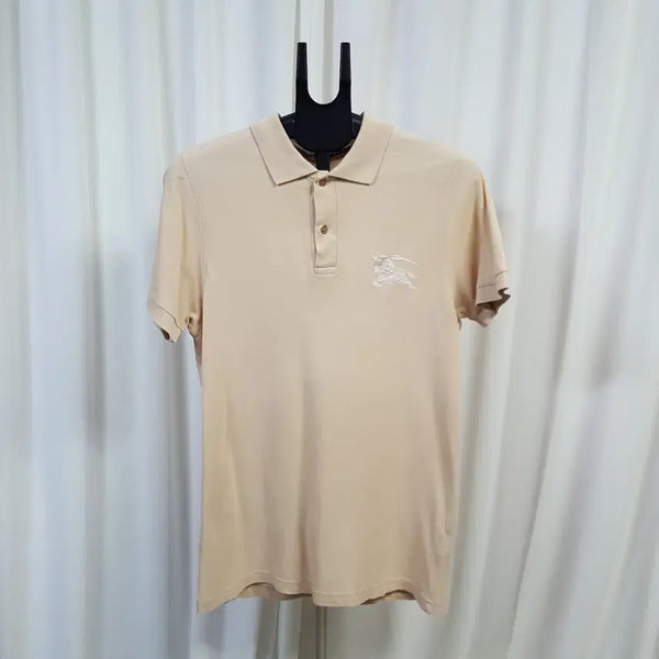 [BUNJANG] Burberry Men's Beige Short Sleeve Polo Shirt - Size 105 Recommended / 버버리 남성 카라 반팔 티셔츠 베이지 105추천 오일장 0331