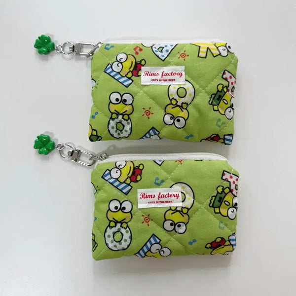 [BUNJANG] Sanrio Keroppi Pouch with Keyring / 새상춤)케로케로피 파우치 키링포함