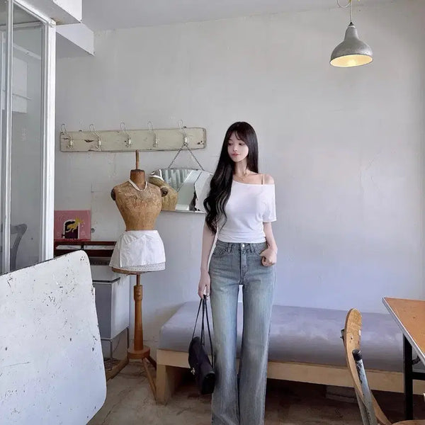 [BUNJANG] Mayyun Ice Denim Semi Wide Fit Jeans (Size S) / 메이윤 아이스 데님
