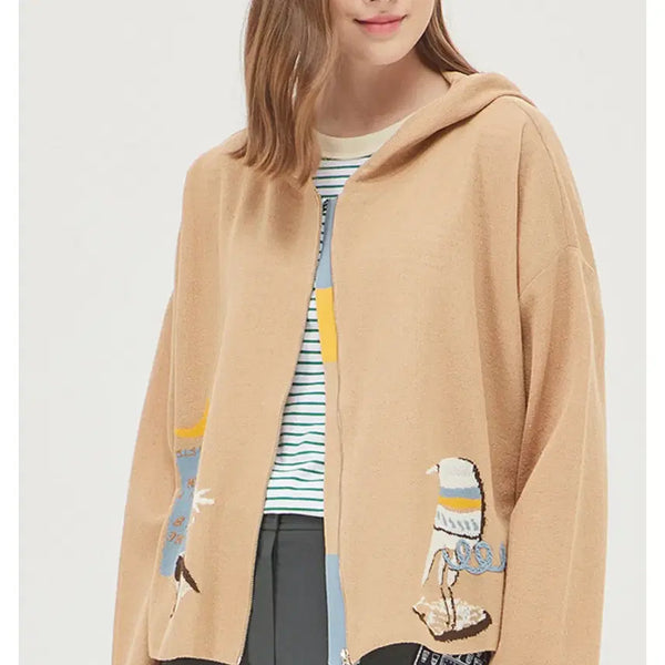 [BUNJANG] Benetton Linen Hooded Zip-Up Cardigan / 베네통 린넨 후드 집업 가디건 free