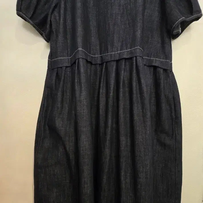 [BUNJANG] Mayblue Denim Puff Sleeve Flare Dress / mayblue 데님 퍼프소매 원피스