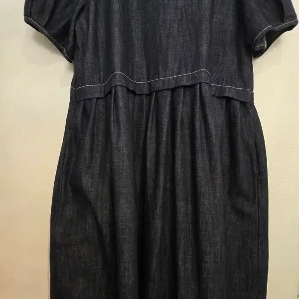 [BUNJANG] Mayblue Denim Puff Sleeve Flare Dress / mayblue 데님 퍼프소매 원피스