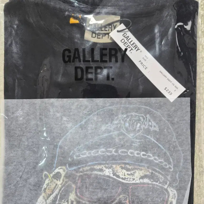 [BUNJANG] Gallery Dept Black Graphic T-Shirt / 갤러리 뎁트 반팔티 검정.정품 새상품