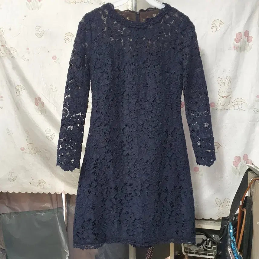 [BUNJANG] DUEL Lace Dress Navy / 듀엘  레이스   원피스 :정리가~