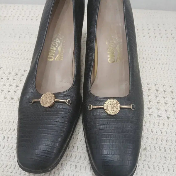 [BUNJANG] Salvatore Ferragamo Leather Pumps / 페라가모 정품 구두  7.5