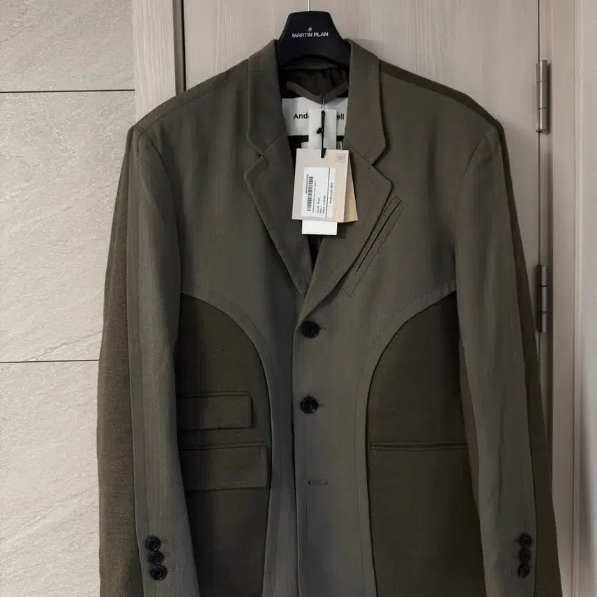 [BUNJANG] Andersson Bell Totem 22 Contrast Wool Blazer Jacket - Size L / [s급] 앤더슨벨 토템 22 콘트라스트 울 블레이저 자켓 L