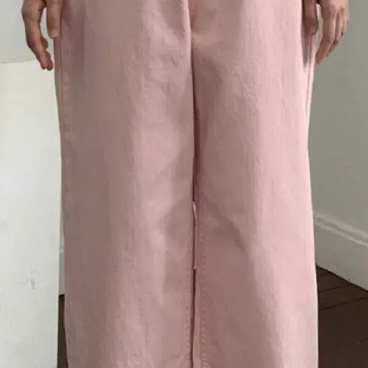 [BUNJANG] Pink Wide Cotton Pants / 핑크 와이드 코튼 팬츠