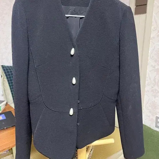 [BUNJANG] MOJO.S. SPHINE Black Pearl Button Jacket / 모조에스핀 자켓 55