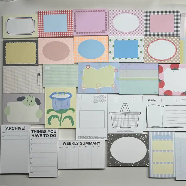 [BUNJANG] Magreseola Analog Keeper Kindableu OAB Set of 50 Memo Pad Sheets / 마그레세라 아날로그키퍼 카인다블루 OAB 등등 50종 떡메띵 메모지띵