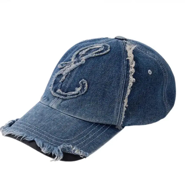[BUNJANG] ETCE Distressed Denim Cap Blue / etce 데미지 데님 캡 블루
