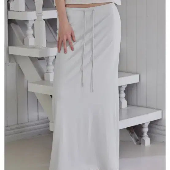 [BUNJANG] London Dada Soft Jersey Maxi Skirt Grey / <새상품> 런던다다 소프트 저지 맥시 스커트 그레이