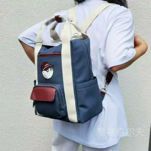 [BUNJANG] Malbon Golf Backpack Navy / 말본 골프 백팩 네이비