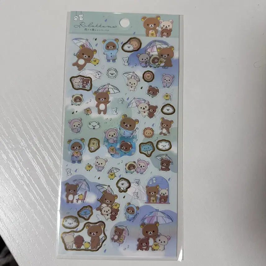 [BUNJANG] San-X Rilakkuma Kogumatsu Rainy Day Sticker / 산엑스 리락쿠마 코구마 비오는날 스티커