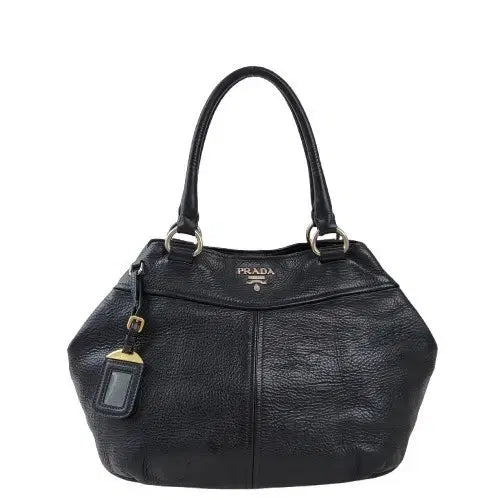 [BUNJANG] Prada BN1777 Vitello Daino Black Tote Bag / 정품 프라다 BN1777 비텔로 다이노 블랙 토트백