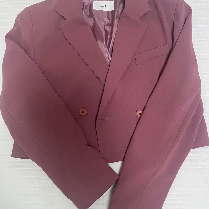 [BUNJANG] Brick Cropped Jacket + Wide Slacks Set Up / 브릭 크롭재킷+와이드슬렉스 셋업