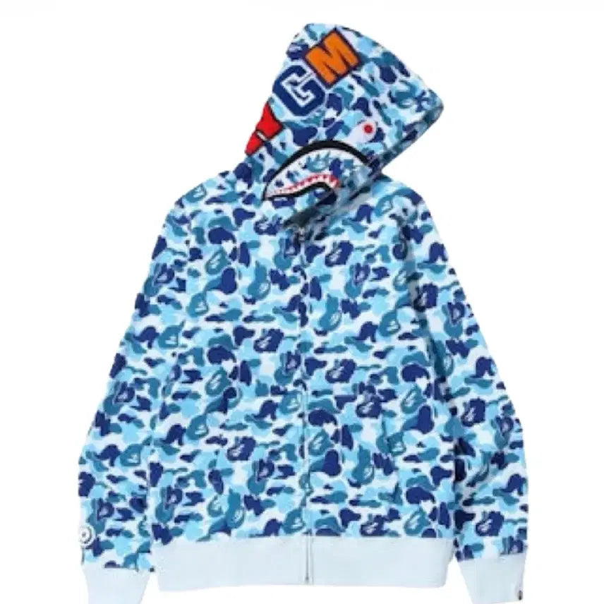 [BUNJANG] BAPE Blue Hoodie Zip-Up (Authentic, New) / 정품 새상품 베이프 블루 후드집업