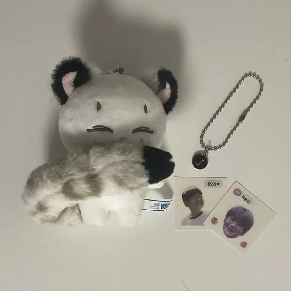 [BUNJANG] NCT 127 Jaehyun 'Seol-jaen' 10cm Doll Initial Keyring & Ddibu-seal Bundle Set / 엔시티 127 재현 10cm 인형 설잰 이니셜 키링 띠부씰 일괄