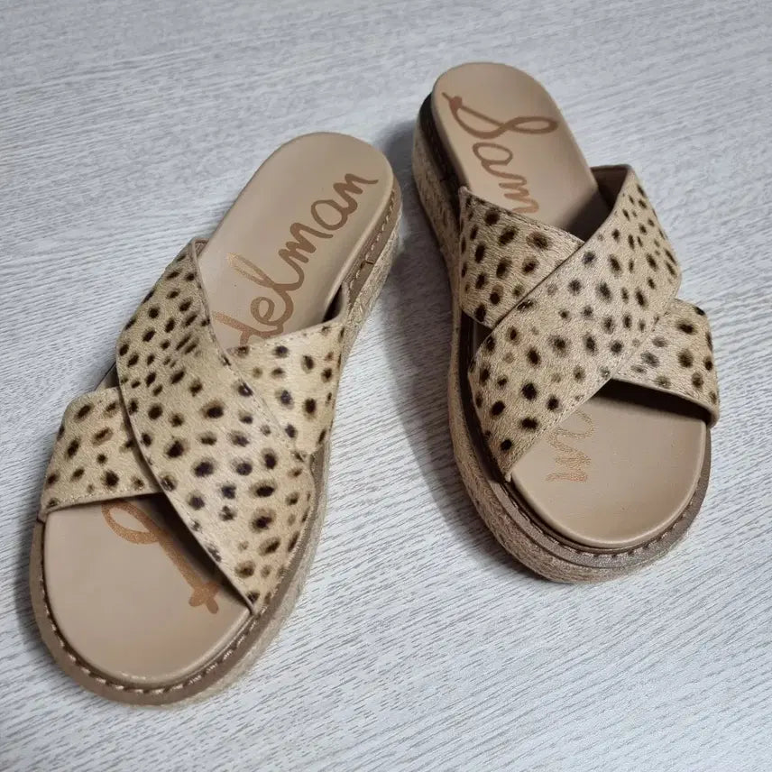 [BUNJANG] Sam Edelman Leopard Print Mule Sandals (US 7 / 240mm) / 샘 에델만 뮬 샌들 레오파드 패턴 240mㅡ0409ㅇㅇ
