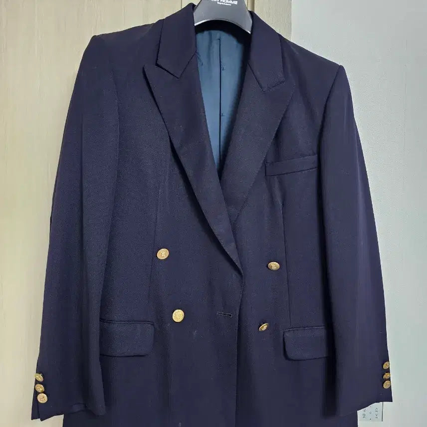 [BUNJANG] Aquascutum Gold Button Blazer Jacket Navy / 아쿠아스큐텀 금장 블레이저 자켓