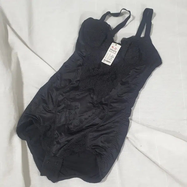 [BUNJANG] All-in-One Lingerie Set, Black, Lace Detail / 올인원 L