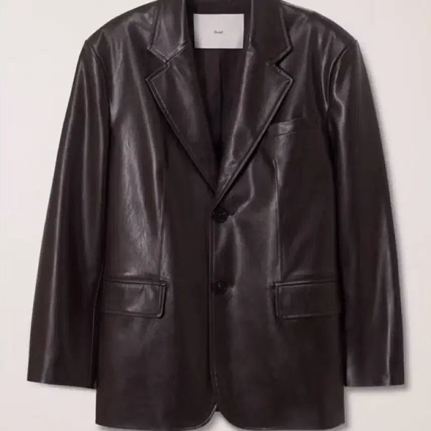 [BUNJANG] Dunst 2-Button Vegan Leather Blazer Brown XL / [s급] 던스트 2 버튼 비건 레더 블레이저 브라운 xl