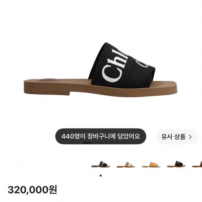 [BUNJANG] Chloé Woody Flat Mule Black Sandals / 끌로에 우디 플랫 뮬 블랙