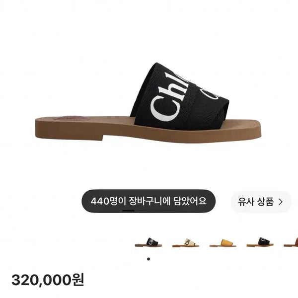 [BUNJANG] Chloé Woody Flat Mule Black Sandals / 끌로에 우디 플랫 뮬 블랙
