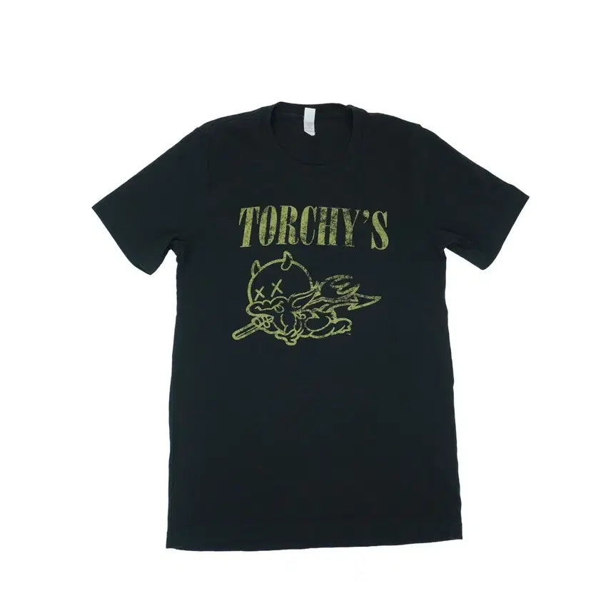 [BUNJANG] Bella+Canvas "Torchis Taco Devil" Graphic T-Shirt / BELLA+CANVAS 미국 토치스 타코 레트로 악마 그래픽 블랙 티셔츠