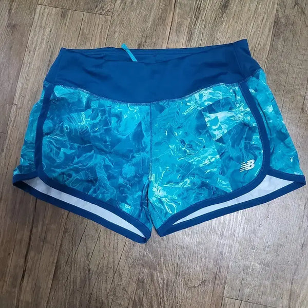 [BUNJANG] New Balance Women's Shorts Blue Pattern M / 뉴발란스 여성 숏팬츠 M