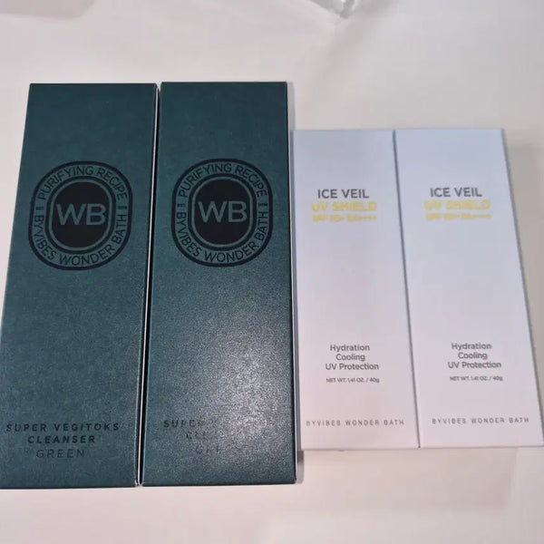 [BUNJANG] Wonder Bath Super Vegitox Cleanser & Ice Veil UV Shield Sun Cream Set / 원더바스 폼클렌징 선크림 팝니다.