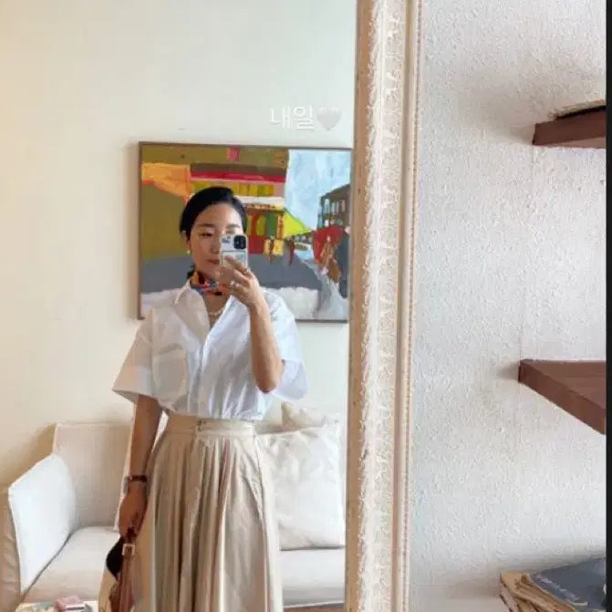 [BUNJANG] CDSD Classic Oversized Cropped Short Sleeve Shirt (White) / cdsd 클래식 오버사이즈 크롭 셔츠(화이트)