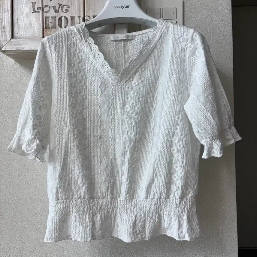 [BUNJANG] Olive des Olive Lace Cotton Blouse / 택뗀새제품)올리브데올리브 레이스 면블라우스